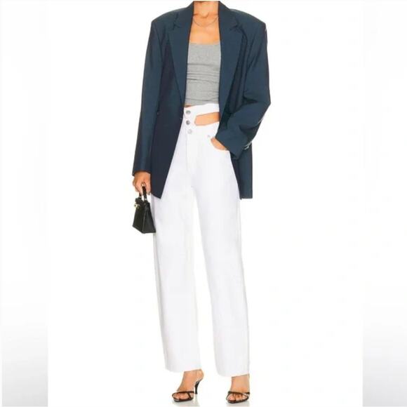 NEW $248 AGOLDE Broken Waistband Jean in Milkshake White | 27 - Picture 11 of 11